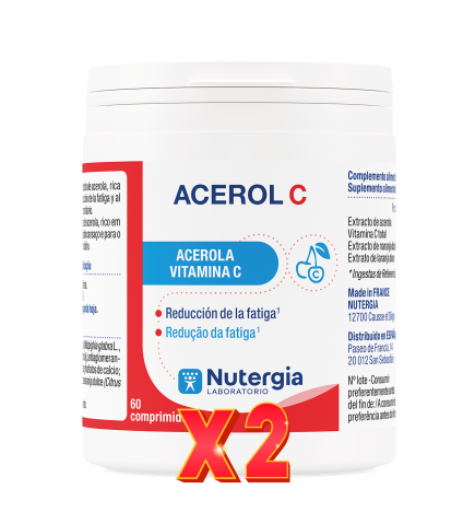 Pack de 2 unidades Acerol C 60 Comprimidos Nutergia