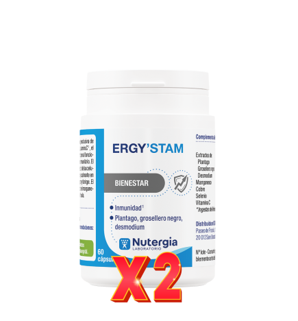 Pack de 2 unidades Ergystam 60 Cápsulas Nutergia