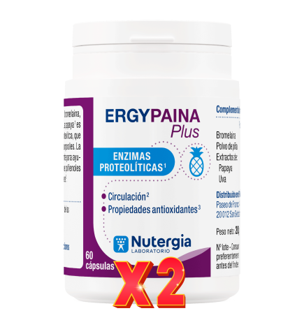 Pack de 2 unidades Ergypaina Plus 60 Capsulas Nutergia