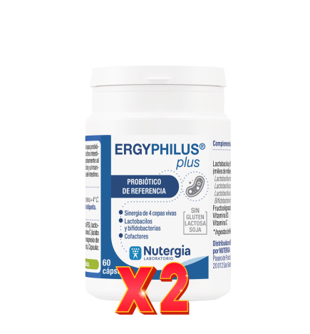Pack de 2 unidades Ergyphilus Plus 60 Capsulas  Nutergia