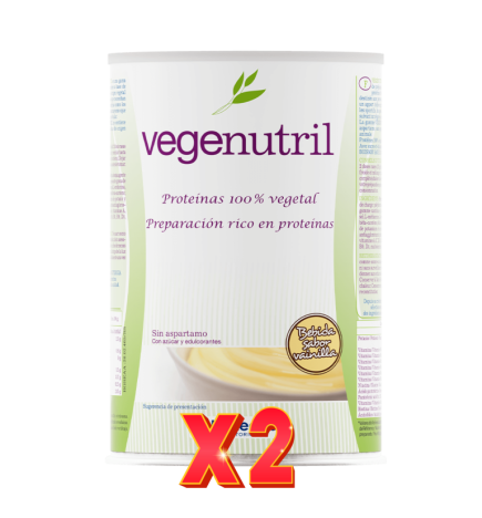 Pack de 2 unidades Vegenutril Vainilla Bote 350 Gramos Nutergia