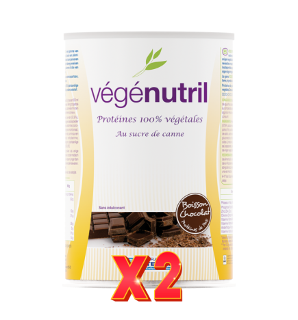 Pack de 2 unidades Vegenutril Prot.Guisante Chocolate Bote 300 Gramos Nutergia