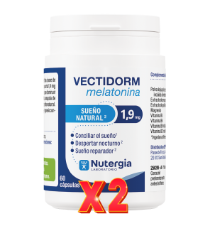 Pack de 2 unidades Vectidorm Melatonina 60 capsulas de Nutergia