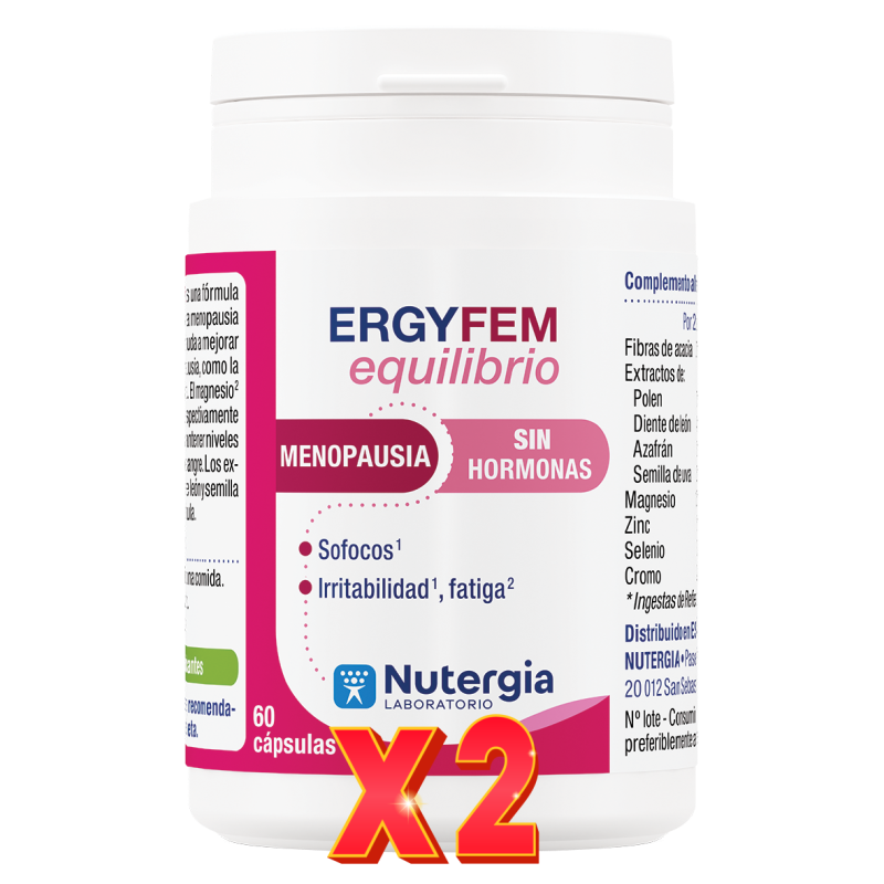 Pack de 2 unidades Ergy-Fem Equilibrio 60 Capsulas Nutergia