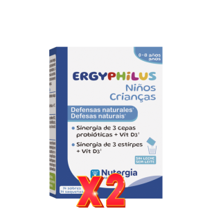 Pack de 2 unidades Ergyphilus Niños 14 Sobres  Nutergia