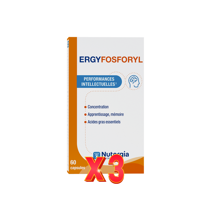 Pack De 3 Unidades Ergyfosforyl 60 Perlas Nutergia Pack De 3 Unidades Ergyfosforyl 60 Perlas Nutergia