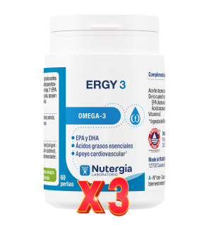 Pack de 3 unidades Ergy 3 60Perlas Nutergia