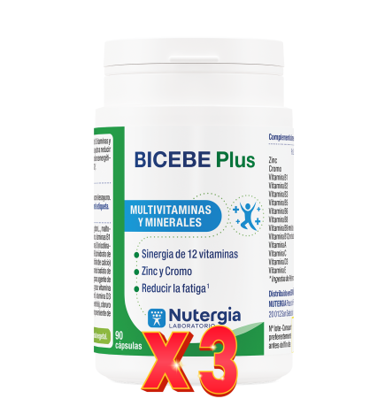 Pack de 3 unidades Bicebe Plus 90 Capsulas Nutergia