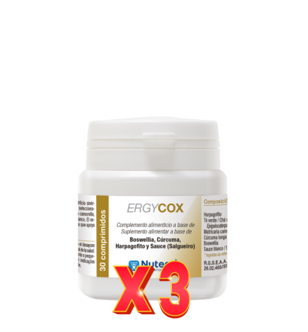 Pack de 3 unidades Ergycox 30 Comprimidos Nutergia