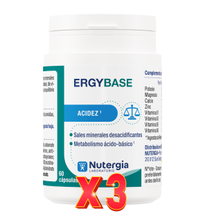 Pack de 3 unidades Ergybase 60 Capsulas Nutergia