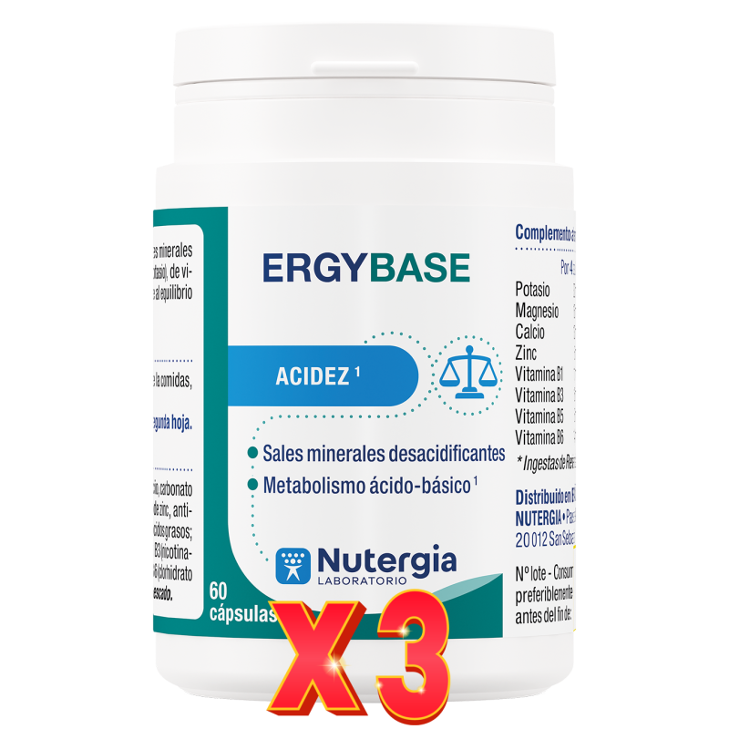 Pack de 3 unidades Ergybase 60 Capsulas Nutergia Pack de 3 unidades Ergybase 60 Capsulas Nutergia