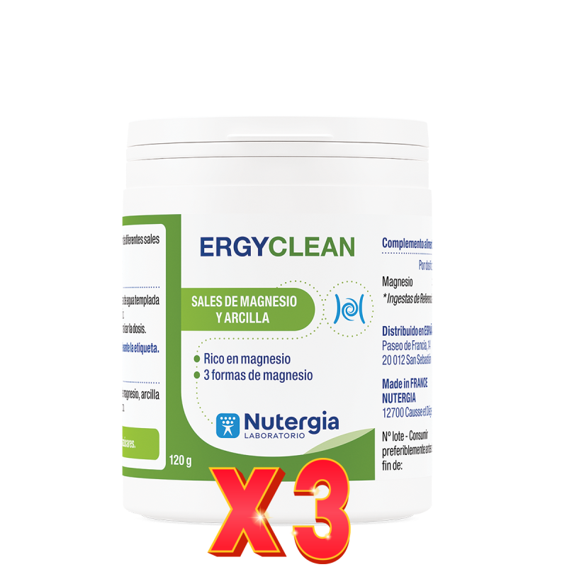 Pack de 3 unidades Ergyclean 120 Gramos Nutergia