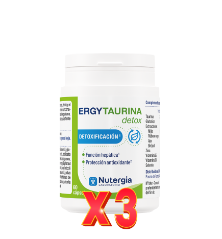 Pack de 3 unidades Ergytaurina Detox 60 Capsulas Nutergia