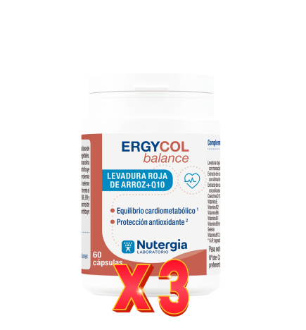 Pack de 3 unidades Ergycol Balance 60 Capsulas Nutergia