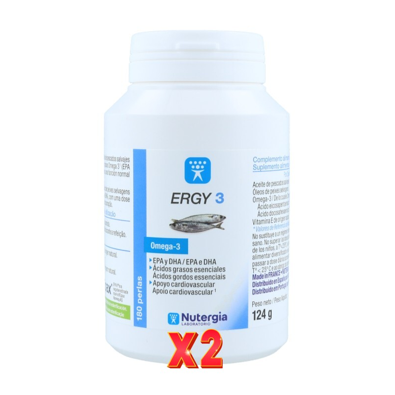 Pack de 2 unidades Ergy 3 180Perlas Nutergia Pack de 2 unidades Ergy 3 180Perlas Nutergia