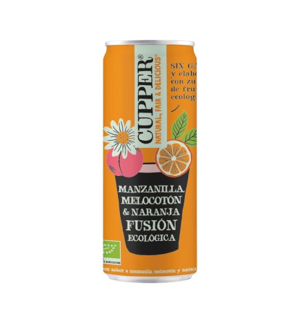 Bebida De Manzanilla, Melocotón Y Naranja Bio, 250 Ml Cupper