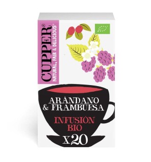 Infusión Arándano Y Frambuesa Bio, 20 Bolsas Cupper