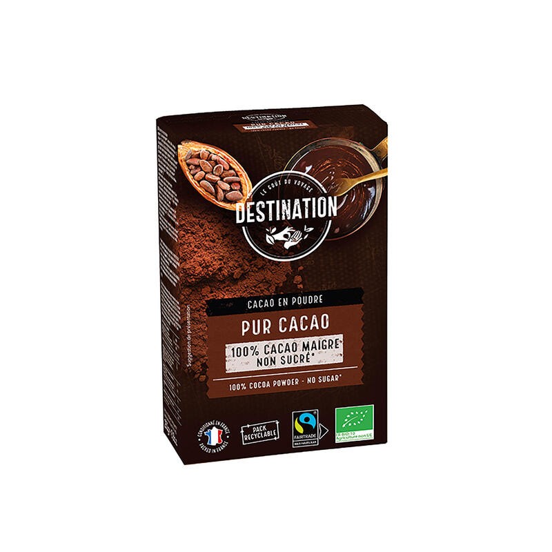 Cacao Puro 100% (10-12% Materia Grasa) Bio, 250 G Destination