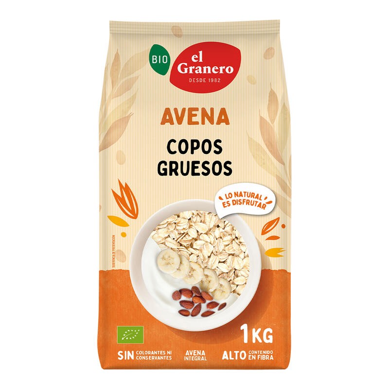 Copos Gruesos De Avena Integral Bio, 1 Kg El Granero Integral