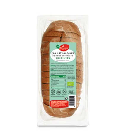 Pan Payés Con Trigo Sarraceno Sin Gluten Bio, 250 G El Granero Integral