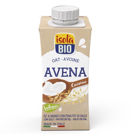 Crema Para Cocinar De Avena Bio, 200 Ml Isola Bio