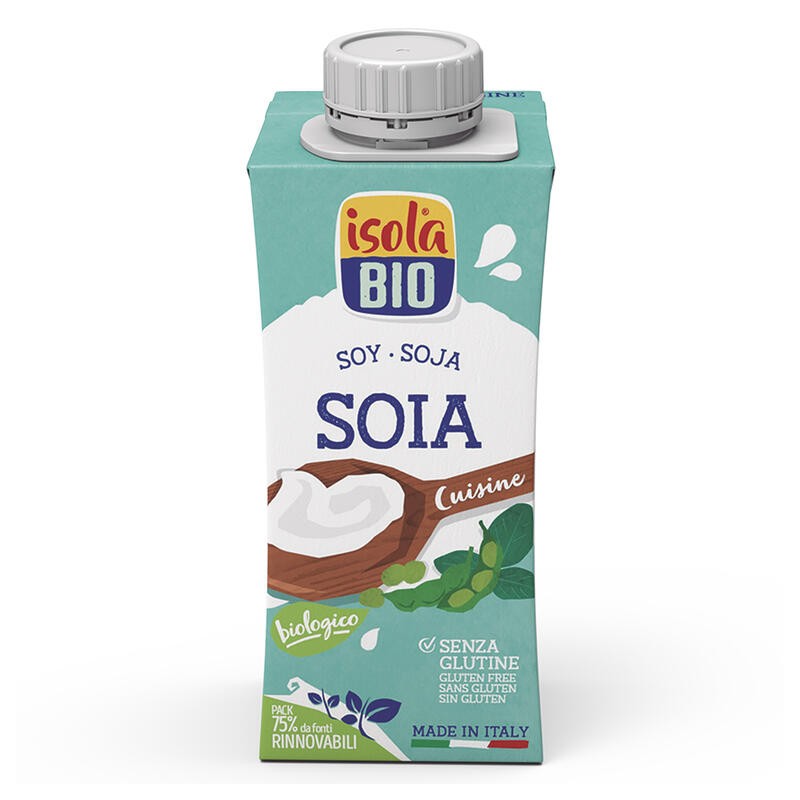 Crema Para Cocinar De Soja Bio, 200 Ml Isola Bio Crema Para Cocinar De Soja Bio, 200 Ml Isola Bio