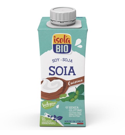 Crema Para Cocinar De Soja Bio, 200 Ml Isola Bio
