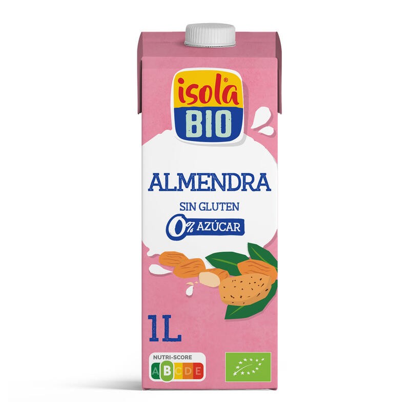Caja de 6 de Bebida Vegetal De Almendras Sin Azúcar Bio, 1 L Isola Bio Caja de 6 de Bebida Vegetal De Almendras Sin Azúcar Bio, 1 L Isola Bio