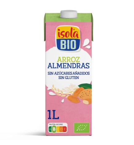 Caja de 6 de Bebida Vegetal De Arroz Y Almendras Bio, 1 L Isola Bio