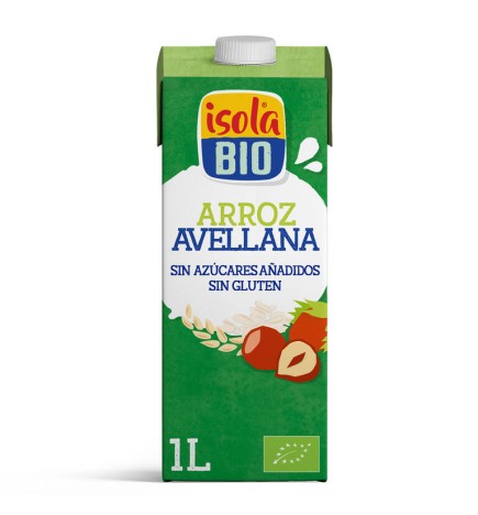 Caja de 6 de Bebida Vegetal De Arroz Y Avellanas Bio, 1 L Isola Bio