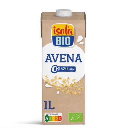 Caja de 6 de Bebida Vegetal De Avena 0% Azúcar Bio, 1L Isola Bio