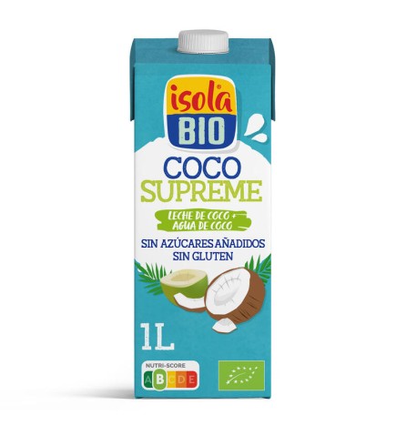 Caja de 6 de Bebida Vegetal De Coco Supreme Bio. 1 L Isola Bio