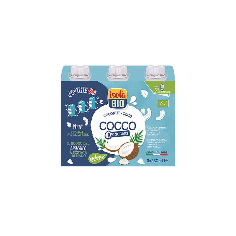 Pack Bebida Vegetal De Coco On The Go Bio, 250 Ml X 3 Isola Bio