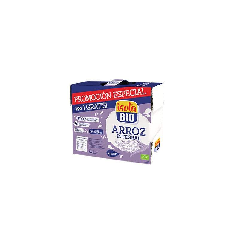 Pack Familiar Bebida Vegetal De Arroz Integral Bio, 1L (6X1) Isola Bio