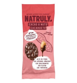 Cacao Nuts Cacahuete Recubierto De Chocolate Con Leche, 50 G Natruly