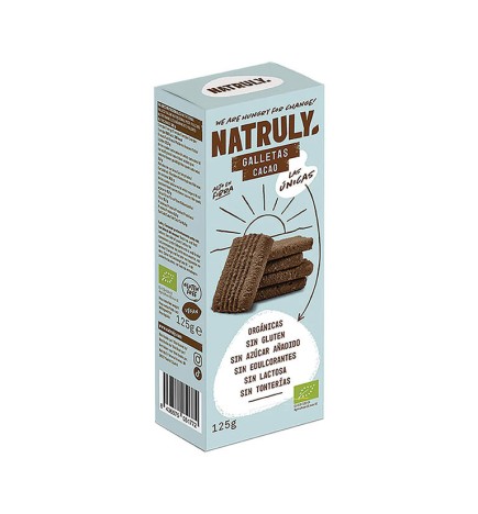 Galletas Cookies Cacao Bio, 125 G Natruly