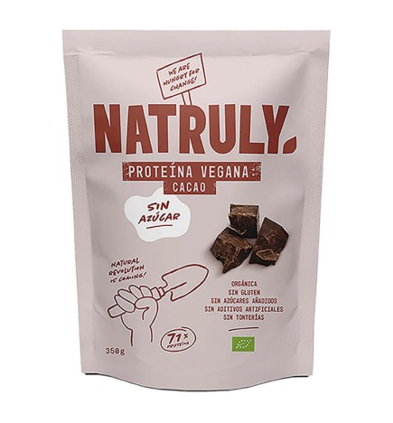 Proteína Vegana Cacao Bio, 350 G Natruly