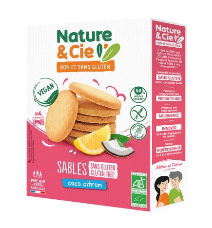 Galletas De Coco Y Limón Sin Gluten Bio, 125 G Nature&Cie