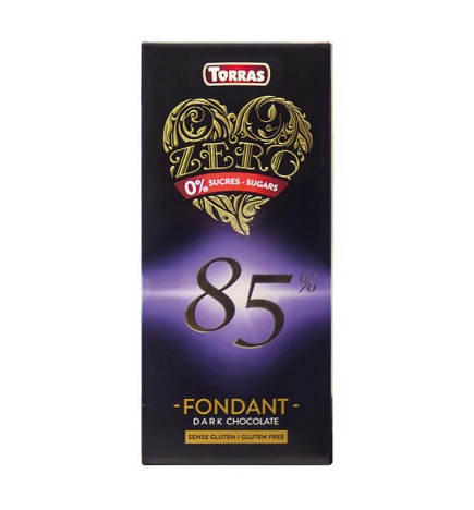 Chocolate 85% Cacao Zero, 100 G Torras