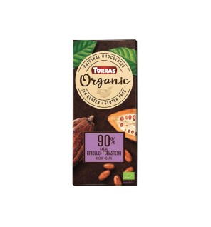 Chocolate Negro 90% Cacao Criollo Bio, 100 G Torras
