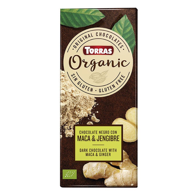Chocolate Negro Con Maca Y Jengibre Bio, 100 G Torras Chocolate Negro Con Maca Y Jengibre Bio, 100 G Torras