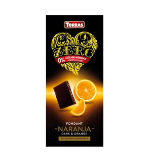 Chocolate Negro Con Naranja Zero, 125 G Torras