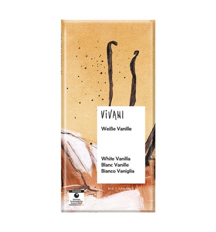 Chocolate Blanco Con Vainilla Burbon Bio, 80 G Vivani