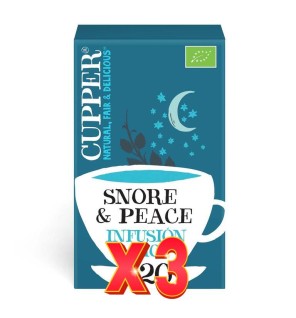 Pack de 3 unidades Infusión Snore&Peace Bio, 20 Bolsas Cupper