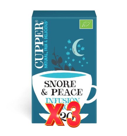 Pack de 3 unidades Infusión Snore&Peace Bio, 20 Bolsas Cupper