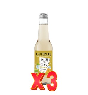 Pack de 3 unidades Kombucha De Jengibre Bio, 250 Ml Cupper