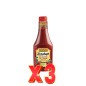 Pack de 3 unidades Ketchup Con Azúcar De Caña Bio, 560 G Danival