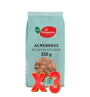 Pack de 3 unidades Almendras Bio, 250 G El Granero Integral