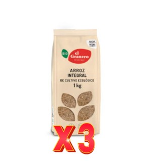 Pack de 3 unidades Arroz Integral Bio, 1 Kg El Granero Integral