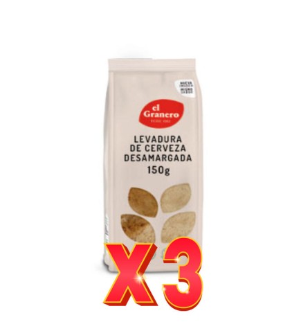 Pack de 3 unidades Levadura De Cerveza Desamargada, 150 G El Granero Integral